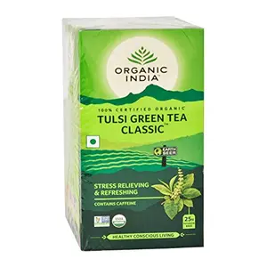 Organic India Tulsi Green - 25 Tea Bags.
