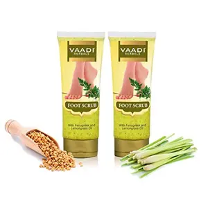 Vaadi Herbals Foot Scrub with Fenugreek and Lemongrass Oil 110gx2