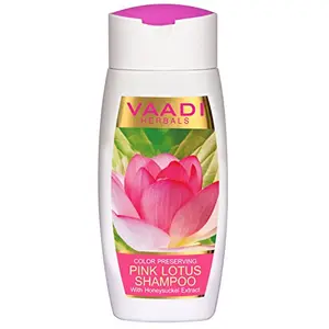 Vaadi Herbals Color Preserving Pink Lotus Shampoo with Honeysuckle Extract 110ml