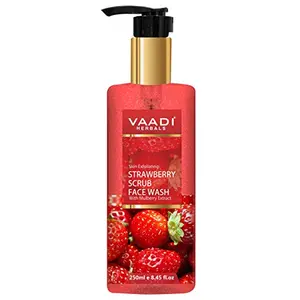 Vaadi Herbals Pvt Ltd Strawberry Scrub Face Wash With Mulberry Extract 250 Ml