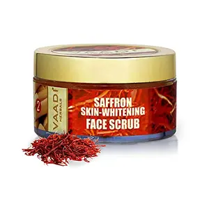 Vaadi Herbals Saffron Skin Whitening Face Scrub Walnut Scrub and Cinnamon Oil 50g