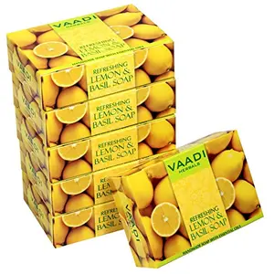 Vaadi Herbals Super Value Refreshing Lemon and Basil Soap 75gms x 6