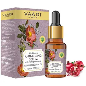 VAADI HERBALS Vitamin E Anti Ageing Serum With Pomegranate Oil - Reduces Fine Lines Lightens Wrinkles & Brightens Complexion 10 ml