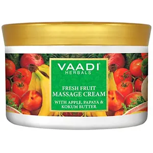 Vaadi Herbals Fresh Fruit Massage Cream Apple Papaya and Kukum Butter 500g