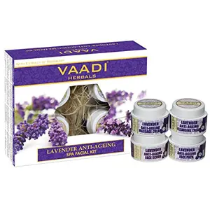 Vaadi Herbals Lavender Anti Ageing Spa Facial Kit with Rosemary Extract 70g