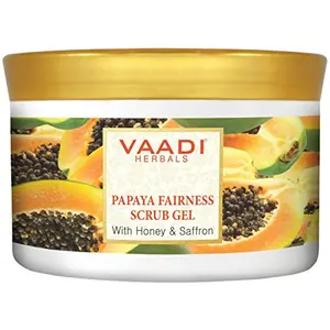 Vaadi Herbals Papaya Fairness Scrub Gel Honey and Saffron 500g