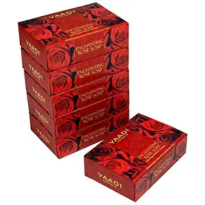 Vaadi Herbals Enchanting Rose Soap with Mulberry Extractl 75gms x 6