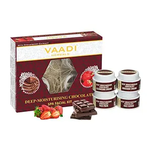 Vaadi Herbals Deep Moisturising Chocolate Spa Facial Kit with Strawberry Extract 70g