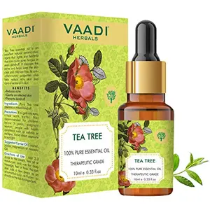 VAADI HERBALS Tea Tree Essential Oil - Reduces Acne Prevents Dandruff & Hairfall 10 ml