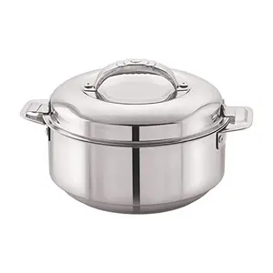 Cello Maxima Stainless Steel Double Walled Casserole Insulated 1350ml 1pc Silver