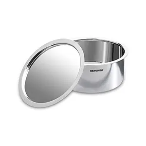 Bergner Argent Triply Stainless Steel Tope/Patila with Stainless Steel Lid 14 cm 1 Litres Induction Base Silver