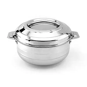 Cello Lumina Stainless Steel Double Walled Casserole Insulated 5000ml 1pc Silver
