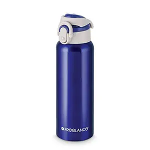 Freelance Tiburon Vacuum Insulated Stainless Steel Flask Water Beverage Travel Bottle 600 ml Blue (1 Year Warranty)