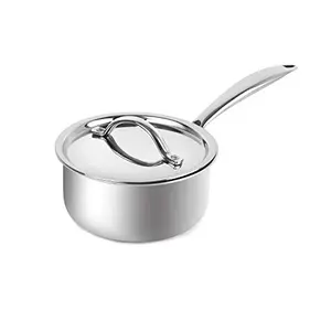 Cello Induction Base Tri-Ply Sauce Pan with Stainless Steel Lid 1.6 Litre 16cm