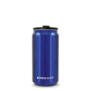 Freelance Viking Vacuum Insulated Stainless Steel Flask Water Beverage Travel Bottle 350 ml Blue (1 Year Warranty)