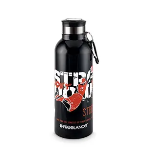Freelance Crossfire Non Vacuum Stainless Steel Flask Water Beverage Travel Bottle 750 ml Black