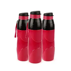 Cello Puro Steel-X Lexus Insulated Bottles with Stainless Steel Inner Set of 3 900ml Red