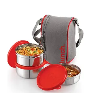 Cello Max Fresh Office Mate Compact Lunch Box With Cover (Red)