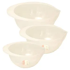 Jaypee plus Plastic Blending Bowl Set of 3 4 liters White