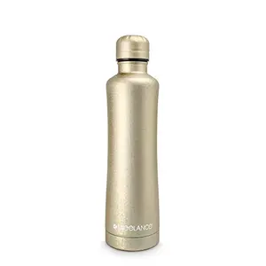 Freelance Calibra Vacuum Insulated Stainless Steel Flask Water Beverage Travel Bottle 430 ml Golden (1 Year Warranty)