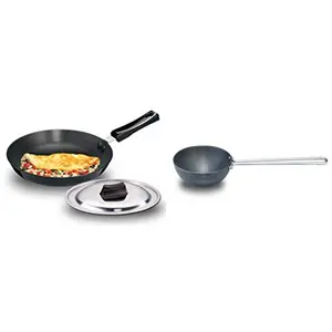 Hawkins - L11 Futura Hard Anodised Frying Pan with Steel Lid 25Cm & Hawkins - L34 Futura Hard Anodised Tadka Spice Heating Pan 2 Cup480Ml/3.25Mm Thick