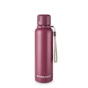 Freelance Challenger Vacuum Insulated Stainless Steel Flask Water Beverage Travel Bottle 500 ml Red (1 Year Warranty)