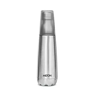 Milton Vertex -750 Thermosteel  Water Bottle with Unbreakable Tumbler 750 ml Silver