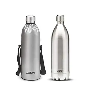 Milton Thermosteel Duo DLX 1800 Stainless Steel Water Bottle 1.8 Liters Silver