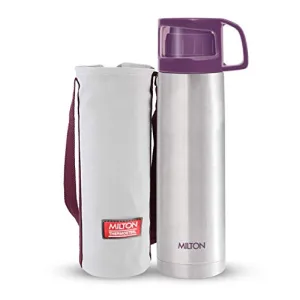 Milton Glassy Thermosteel 1000ml Vaccum Flasks - Purple