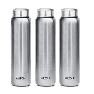 MILTON Aqua 1000 Stainless Steel Water Bottle 930ml Set of 3 Silver