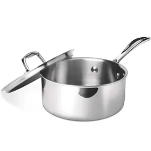 Milton Pro Cook Triply Stainless Steel Sauce Pan with Lid 14 cm / 1 Litre