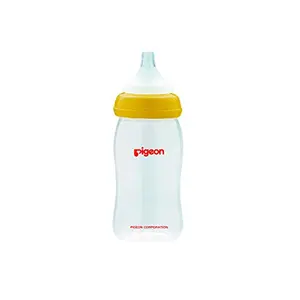 Pigeon Anti Colic Feeding Bottles for Baby Nursing Bottle 240ml with Plus Type Nipple (Yellow)