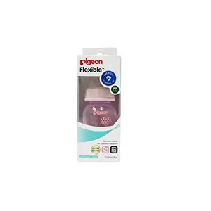 Pigeon 120ml Peristaltic Clear Nursing Bottle - Abstract (Pink)