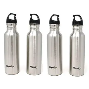Pigeon Stainless Steel Water Bottle Set 750ml Set of 4 Silver