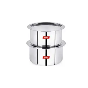 Sumeet 3mm Induction Bottom Aluminium Tope with Stainless Steel Lid - Set of 2 Pcs (2.5Ltr 3Ltr)