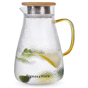 Signoraware MAJESTY frosted-Jug-with-handle-1500-ml-Bamboo-lid-(RSD26918)