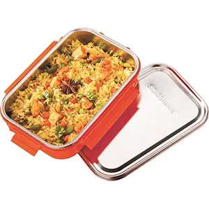 Signoraware Crispy with Steel Lid 1000 ml Set of 1 Red