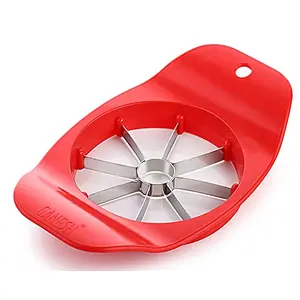 Ganesh Plastic & Stainless Steel Apple cutter (Red) - colors may vary