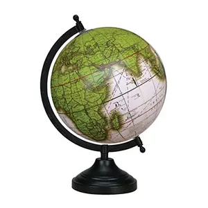 13" Ocean World Globe Rotating White Decorative Geography Earth Home Decor - Perfect for Home, Office & Classroom By Globes Hub