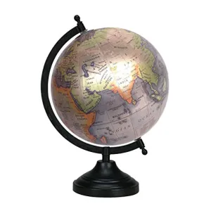 13" Decorative Rotating World Globe Office Table Home Decor Gift Globes By Globes Hub-Perfect for Home, Office & Classroom