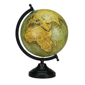 13.5"Olive GreenRotating Globe Table Decor Ocean Geographical Earth Desktop Home By Globes Hub-Perfect for Home, Office & Classroom