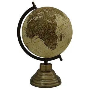 12.7" Green Unique Antiique Look Decorative Geography Rotating Earth Ocean Desktop Table World Globe Home Decor By Globes Hub-Perfect for Home, Office & Classroom