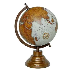 13" Desktop Rotating Globe World Ocean Earth Geography Globes Table Decor - Perfect for Home, Office & Classroom By Globes Hub