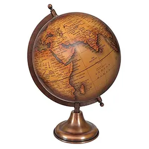 12 to 13" Rotating Globe World Geography Earth Decorative Ocean Office Table Decor - Perfect for Home, Office & Classroom By Globes Hub