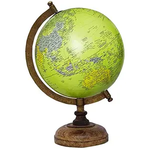 13" Desktop Rotating Globe World Earth Globes Ocean Geography Table Decor - Perfect for Home, Office & Classroom By Globes Hub