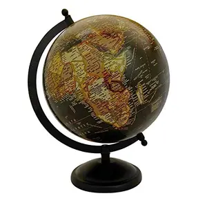 11.3" Desktop Rotating Globe Table Decor World Geography Earth Black Ocean - Perfect for Home, Office & Classroom By Globes Hub