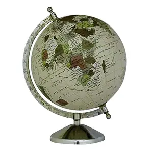 11.50" Desktop Rotating Globe World Earth Geography White Ocean Table Decor - Perfect for Home, Office & Classroom By Globes Hub