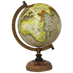 13" Desktop Rotating Globe World Earth Globes Geography Table Decor Ocean - Perfect for Home, Office & Classroom By Globes Hub