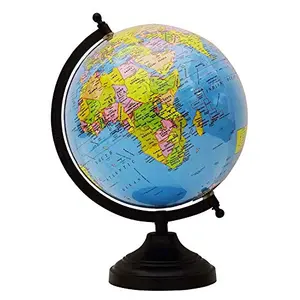 12.5" Rotating Globe Table Decor Ocean Geographical Earth Desktop Globe Home Decor By Globes Hub-Perfect for Home, Office & Classroom