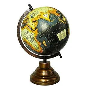 13" Desktop Rotating Globe World Earth Geography Ocean Globes Table Decor - Perfect for Home, Office & Classroom By Globes Hub